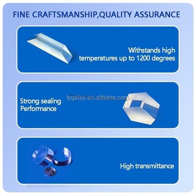 Kalite  Optical Quartz Prism Custom Cutting Welding Processing Service For Square Clear Quartz Plate fabrika