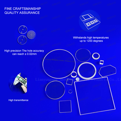 Kalite  Customized Square Fused Silica Quartz Glass Plate Clear Quartz Glass Substrate For High Temperature fabrika