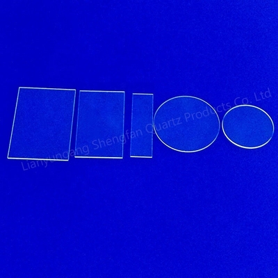 UV Kuvars Cam Plaka Lens Yüksek Işık Geçirgenliği 100mm Kalınlık