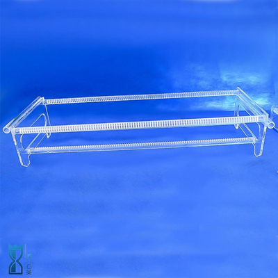 Özelleştirilmiş Fırın İçin Yüksek Saflıkta Erimiş Kuvars Cam Tekne Gofret Taşıyıcı 100MM