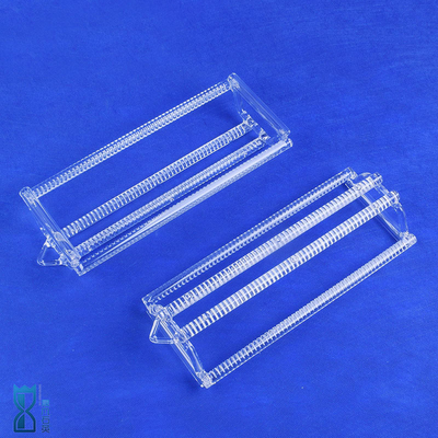 Özelleştirilmiş Fırın İçin Yüksek Saflıkta Erimiş Kuvars Cam Tekne Gofret Taşıyıcı 100MM