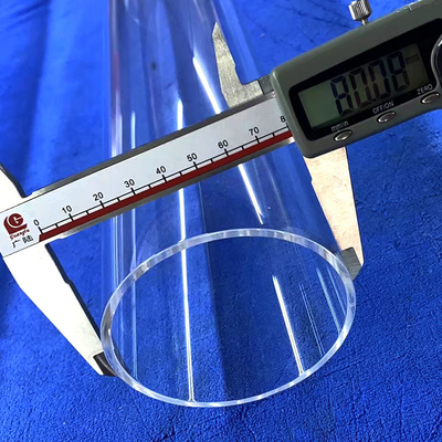 Büyük çaplı Quartz Cam Boru Fabrikası Satış Yangın cilalama Erimiş Quartz Cam Silindir Tüp