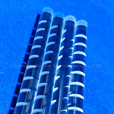 Güneş Yarı İletken İçin Sigortalı CNC Finish Kuvars Cam Çubuk Freze Optik Silindir Temizle