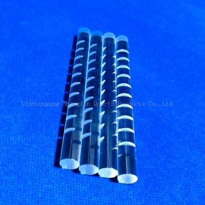 Güneş Yarı İletken İçin Sigortalı CNC Finish Kuvars Cam Çubuk Freze Optik Silindir Temizle