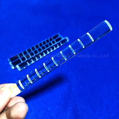 Güneş Yarı İletken İçin Sigortalı CNC Finish Kuvars Cam Çubuk Freze Optik Silindir Temizle