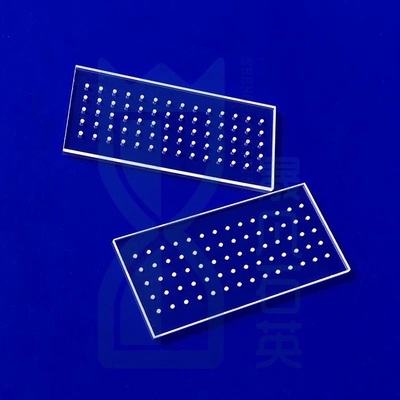 Yüksek saflıklı yüksek sıcaklıklı UV pencere delikli erimiş kuvars cam plağı