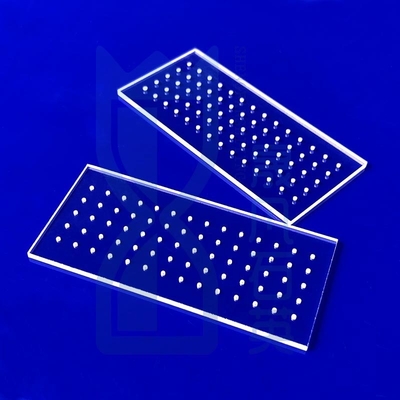 Yüksek saflıklı yüksek sıcaklıklı UV pencere delikli erimiş kuvars cam plağı