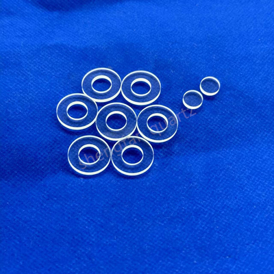 Özel ultra ince açık Kuvars cam plaka Çeşitli Boyutlar yuvarlak Kesme Kuvars plakası delinen optik plaka