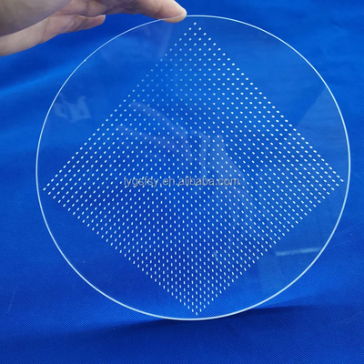 Fabrika Özel Ultra Mor Yüksek Saflık Lazer Perforasyonlu Kuvars Cam Yaprak