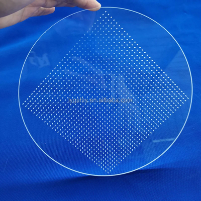 Fabrika Özel Ultra Mor Yüksek Saflık Lazer Perforasyonlu Kuvars Cam Yaprak