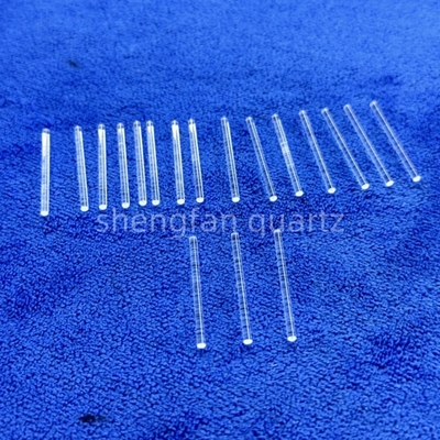 2.1 mm çaplı Kuvars cam çubuğu Dondurulmuş Şeffaf