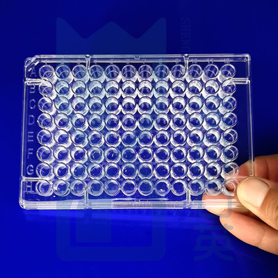 CNC Custom Quartz 96 Well Plate Şeffaf Dondurulmamış