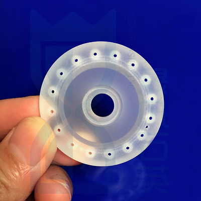 Yüksek sıcaklıkta korozyona dayanıklı yarı iletken Özel Kuvars Dondurulmuş Flange Kuvars Perforasyonlu Flange