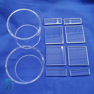 Yüksek sıcaklıkta korozyona dayanıklı Optik Pencere Kuvars Yaprakları Ultraviyole Erimiş Kuvars