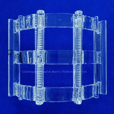 Özel Silikon Wafer Temizlik Rack Kuvars Çukur Tekne Yüksek Sıcaklığa Dirençli