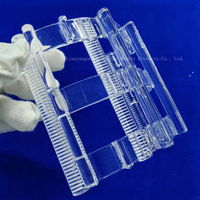 Özel Silikon Wafer Temizlik Rack Kuvars Çukur Tekne Yüksek Sıcaklığa Dirençli