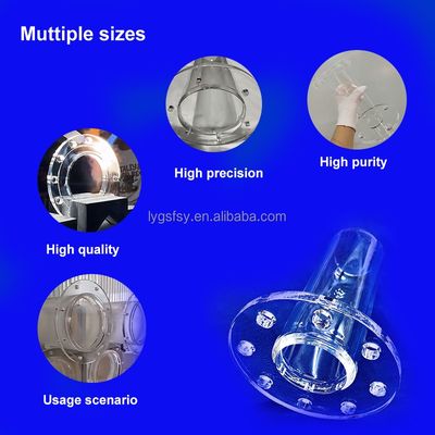 % 80 UV Akışkanlığı Flanged Kuvars Cam Tüp Yüksek Sıcaklık Korozyona Direnci Özellik