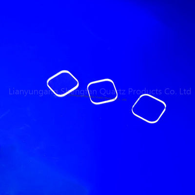 Lazer Kesim Küçük Boyutlu Ultraviyole Geçirgen Fused Kuvars Cam Levhalar Oda Pencereleri İçin