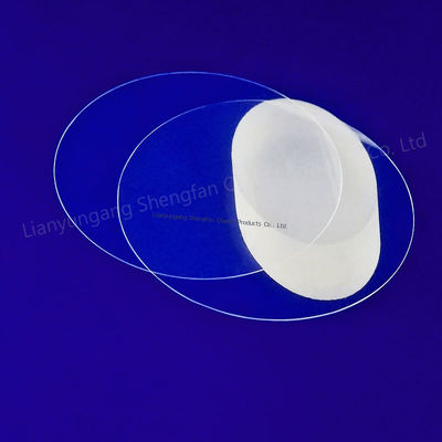 Özel Fused Quartz Disc Quartz Glass Plate 92% Işık Transmitance 2.2g/cm3 yoğunluk