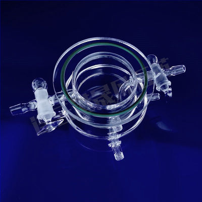 Özel 50-1000 ml Yüksek Şeffaflıklı Foto-İndüklü Kuvars Cam Reaktörü 1100 °C Çalışma Sıcaklığı ile