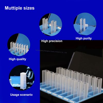 Korrozyona dayanıklı ve çok şeffaf kuvars kuvetleri spektrometrelerde ve spektrophotometrelerde kullanılır
