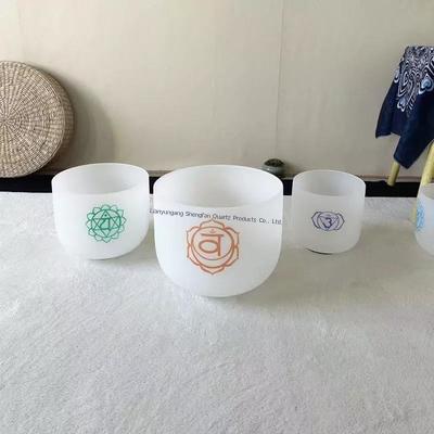 8-20 İnç %99,99 Kuvars Kristal Şarkı Kasesi Seti, Ses Şifası ve Meditasyon İçin Şeffaf İnci Beyazı Renkte