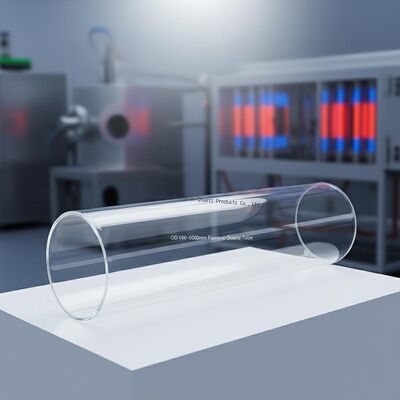 Özel OD 100-1000mm Yüksek Saflık SiO2>99.99% 1250°C çalışma sıcaklığı ile fırın için Kuvars Cam Tüp