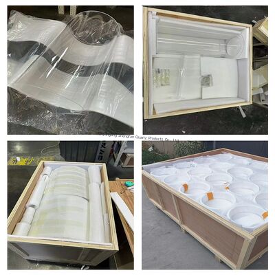 UV Korumalı Yüksek Saflıkta SiO2>99.99% Işık Geçirgenliği >%92 Şeffaf Kuvars Cam Tüp