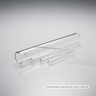 Yarı İletken Uygulamaları İçin Yüksek Işık Geçirgenliğine Sahip İyi Elektriksel Yalıtım ve Yüksek Isı Direnci Kuvars Cam Tüp