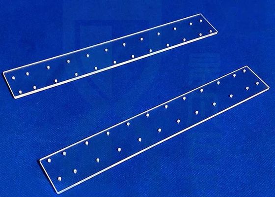 Delikli Yüksek Hassas Lazer Delme Şeffaf Sigortalı Silika Plaka