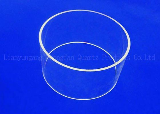 Clear Glass Cylinder Heat Fused Quartz Tube High Temperature