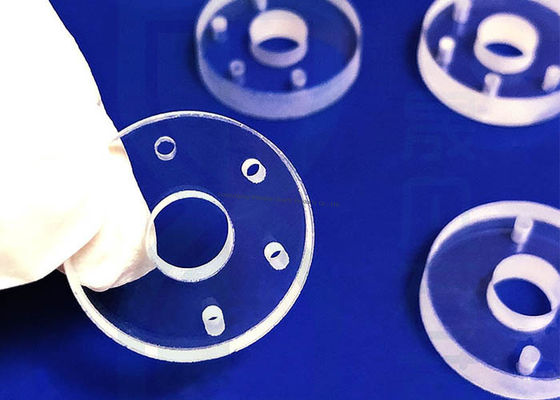 Yüksek hassasiyetli JGS1 JGS2 JGS3 Kuvars cam plaka cam kuvars plaka CNC işlemi ölçüsüne göre kesilmiş erimiş silikon kuvars cam diski