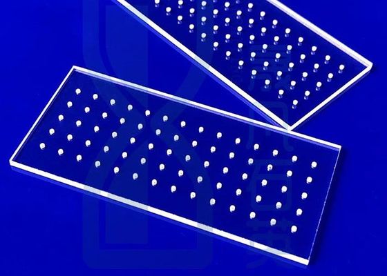UV Işık Lazer Boring için Yüksek Akışkanlıklı Kuvars Cam Plaka Şeffaf Kesim