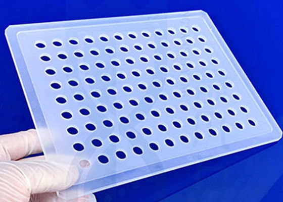 Customized Transparent Laser Boring Quartz Glass Plate Acid Resistance