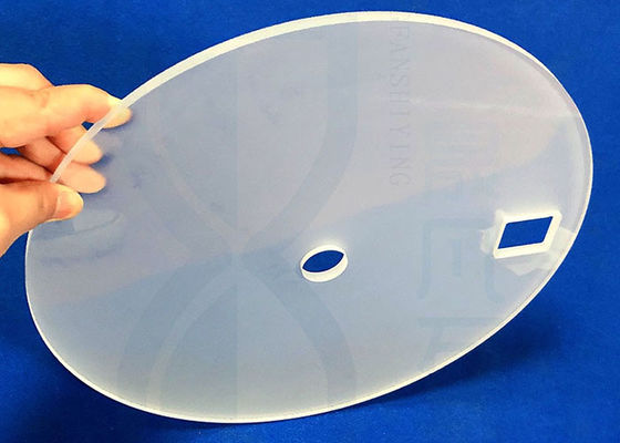 Delikli Optik Silika Sigortalı Büyük Buzlu Sio2 Kuvars Disk Plakası