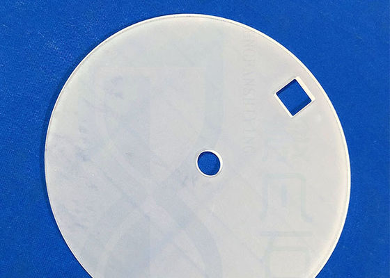 Delikli Optik Silika Sigortalı Büyük Buzlu Sio2 Kuvars Disk Plakası