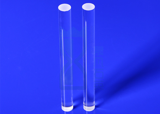 Polishing Quartz Glass Fused Silica Rod Transparent For Fiber Bar