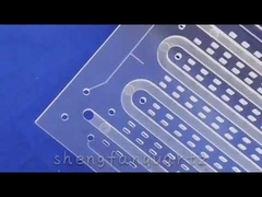 Birleştirilmiş Kuvars Cam Levha Şeffaf Ateş Cilalı Özelleştirilmiş Lazer Delme