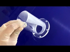 Büyük Çaplı Şeffaf Kuvars Tüp Flanşı Kimyasal Boru İçin