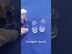 Alkali Direnci Saf Kuvars Test Tüpü Laboratuvar İçin Temiz Zemin Bağlantı Ağzı