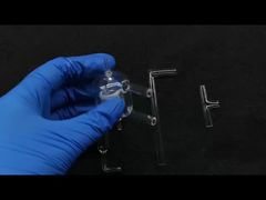 Birleştirilmiş Silikon Bilim Laboratuvarı Cam Eşyası Kuvars Graham Yoğuşturucu %99.9 SiO2 İçeriği Korozyon Önleyici