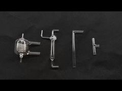 Birleştirilmiş Silikon Bilim Laboratuvarı Cam Eşyası Kuvars Graham Yoğuşturucu %99.9 SiO2 İçeriği Korozyon Önleyici