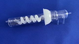 Yüksek Saflıkta% 99,99 Kuvars Cam Tüp Fabrikası Özel Yüksek Sıcaklığa Dayanıklı Spiral Boru
